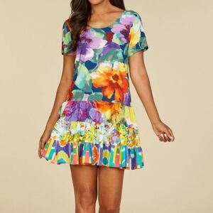 JAMS WORLD VINTAGE DROP WAIST HATTIE Middi DRESS size XL